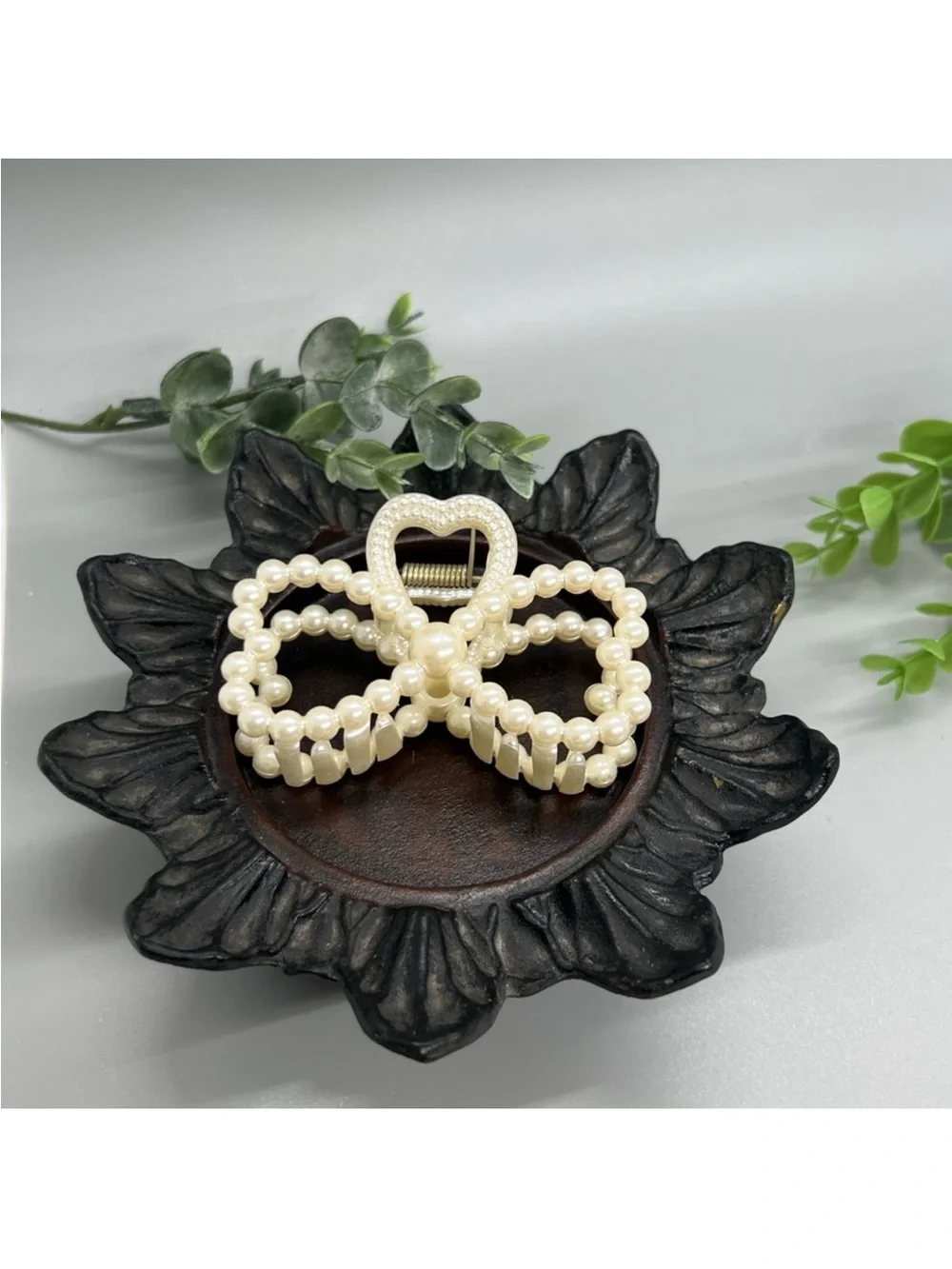 Pearl Bow Hair Claw Clip - Ivory Pearls FINAL PRICE DROP